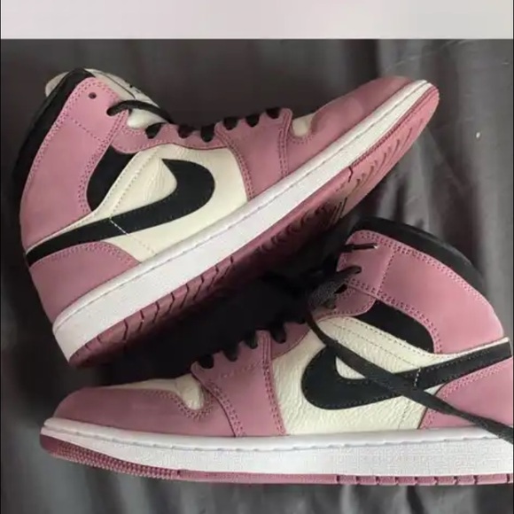 Nike Air Jordans Pink and White Sneakers - Picture 3 of 3